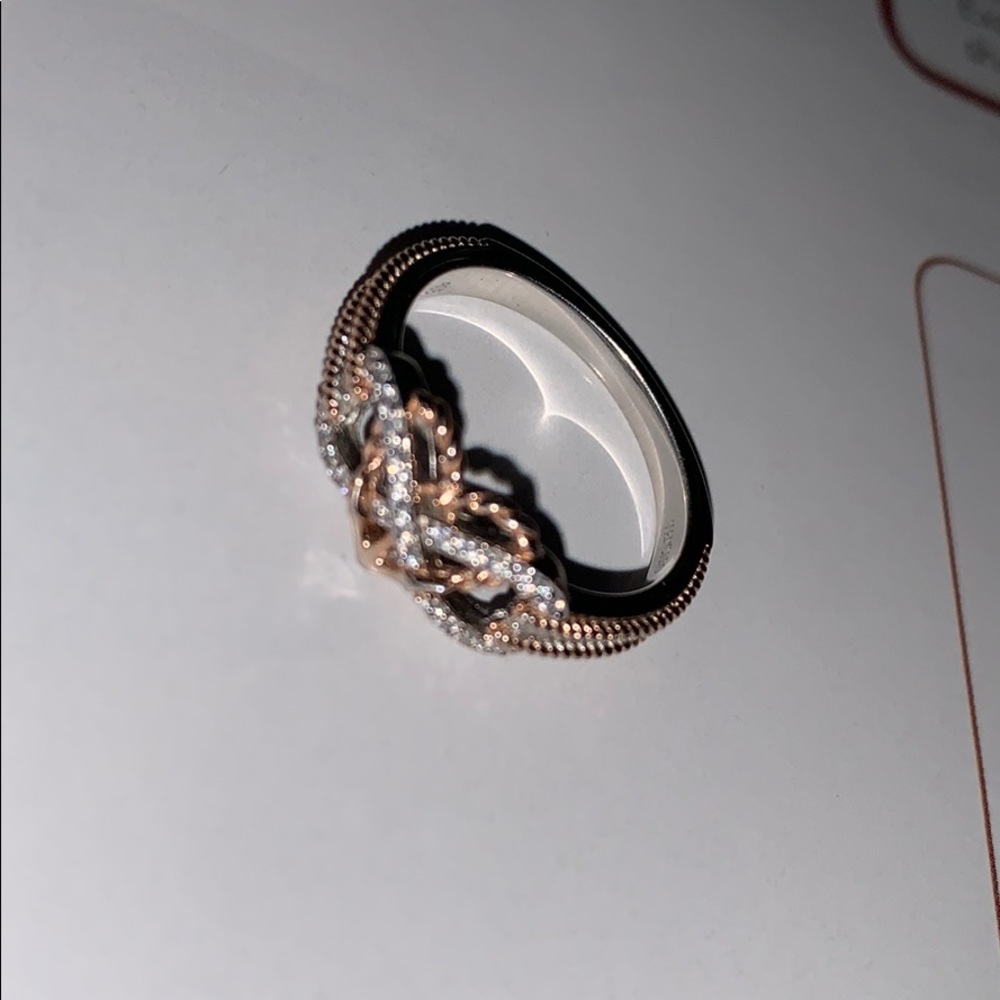Anchor Ring In Rose Gold Silver Infinity